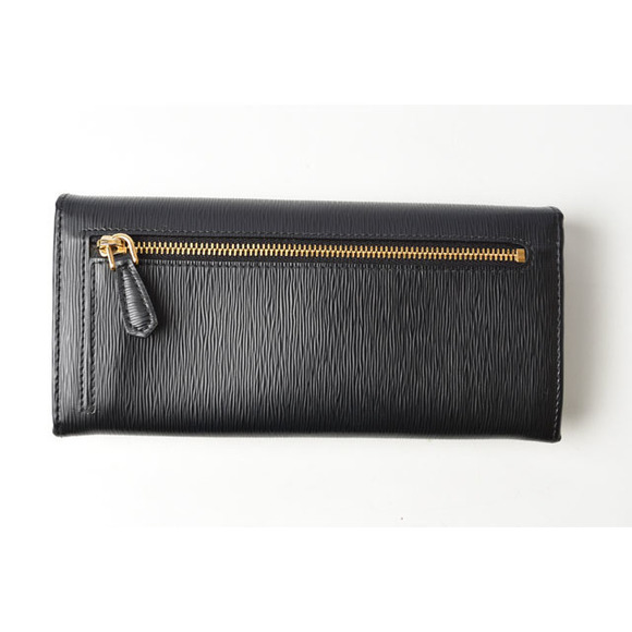 Prada Long Wallet Pass Case Saffiano Black - Picture 12 of 14